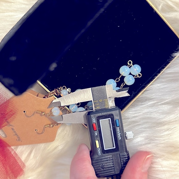 NEW: Handcrafted 2pc MOONSTONE Opalite Gemstone Earrings+Bracelet Gift Set - Picture 8 of 15